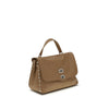 Zanellato Brown Calf Leather Bos Taurus Shoulder Bag