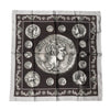 Dolce & Gabbana Brown Roman Coin Print Silk Square Foulard Scarf