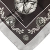 Dolce & Gabbana Brown Roman Coin Print Silk Square Foulard Scarf