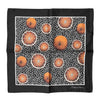 Dolce & Gabbana Black Orange Print Square Handkerchief Scarf