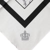 Dolce & Gabbana White Crown Cotton Men Square Foulard Scarf