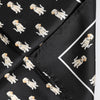 Dolce & Gabbana Black Dog Print Square Handkerchief Scarf