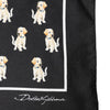 Dolce & Gabbana Black Dog Print Square Handkerchief Scarf