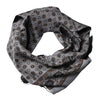 Dolce & Gabbana Gray Patterned Fringes Neck Foulard Scarf