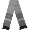 Dolce & Gabbana Gray Patterned Fringes Neck Foulard Scarf