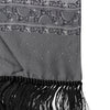 Dolce & Gabbana Gray Patterned Fringes Neck Foulard Scarf