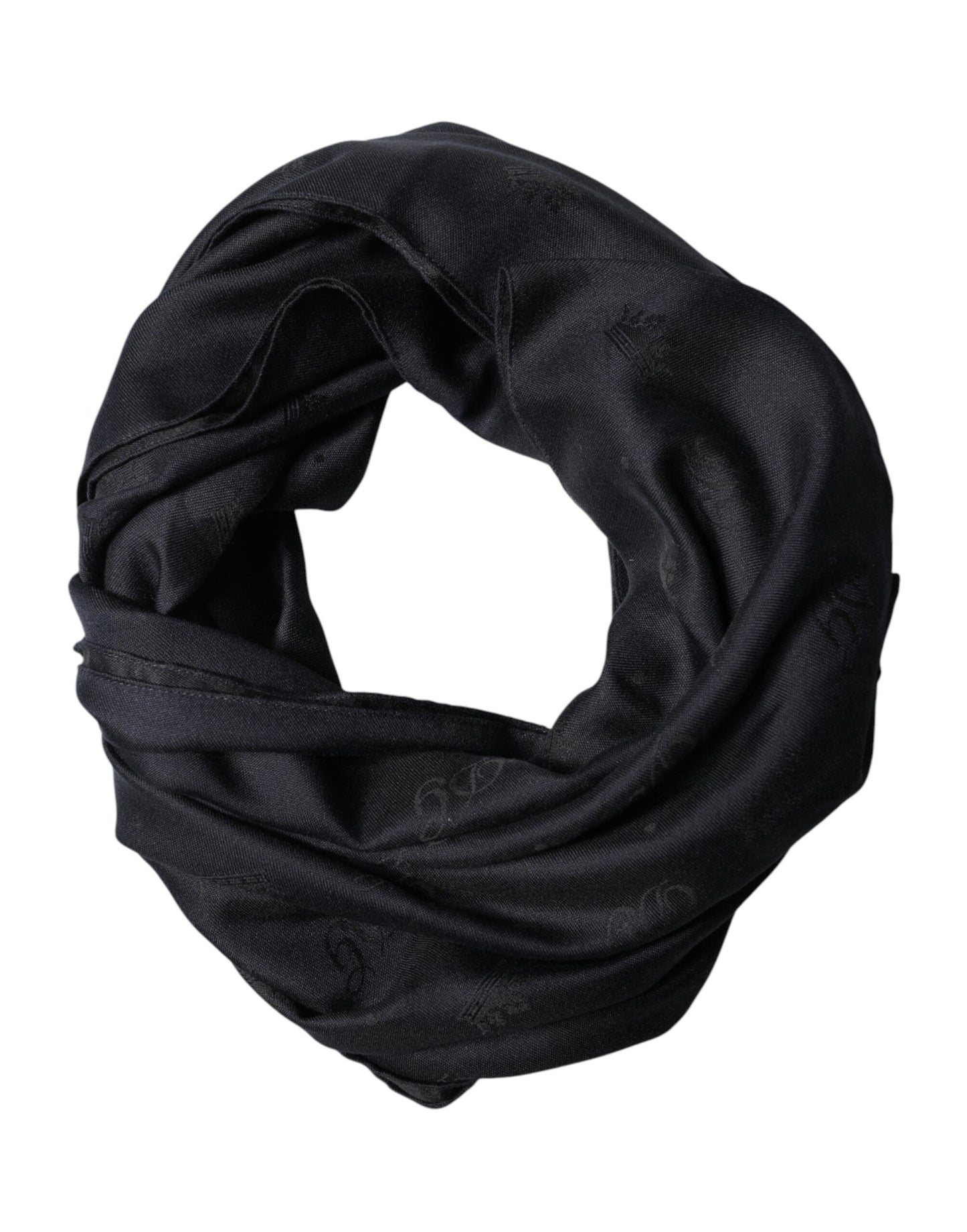 Dolce & Gabbana Black Lace Stole Silk NeckWrap Shawl Scarf