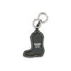 Ganni Black Recycled Leather Keychain