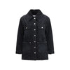 Ganni Black Cotton Denim Jacket