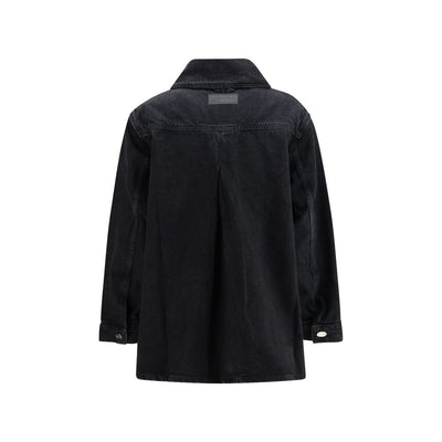 Ganni Black Cotton Denim Jacket