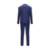 Brunello Cucinelli Blue Fleece Wool Two-Piece Suit