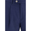 Brunello Cucinelli Blue Fleece Wool Two-Piece Suit