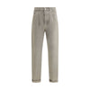Brunello Cucinelli Bicolor Cotton Straight-Leg Jeans