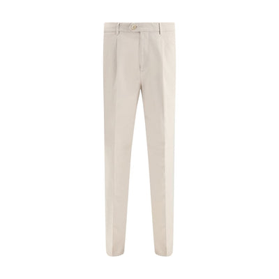 Brunello Cucinelli Cream Cotton Casual Pants