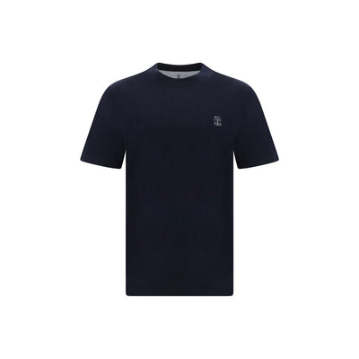 Brunello Cucinelli Blue Cotton T-Shirt