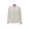 Fendi White Silk Pattern Shirt