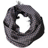 Dolce & Gabbana Black Patterned Fringes Neck Foulard Scarf