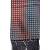 Dolce & Gabbana Black Patterned Fringes Neck Foulard Scarf