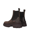 Moncler Brown Leather Ankle Boots