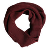 Dolce & Gabbana Maroon Cashmere Knitted NeckWrap Shawl Scarf