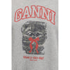 Ganni Gray Cotton Sweatshirt