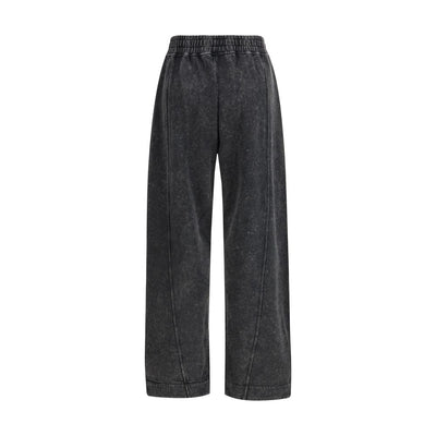 Ganni Black Cotton Casual Pants
