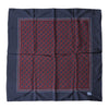 Dolce & Gabbana Blue Red Patterned Silk Square Foulard Scarf