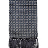 Dolce & Gabbana Blue Patterned Fringes Neck Foulard Scarf
