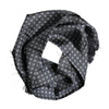 Dolce & Gabbana Blue Patterned Fringes Neck Foulard Scarf