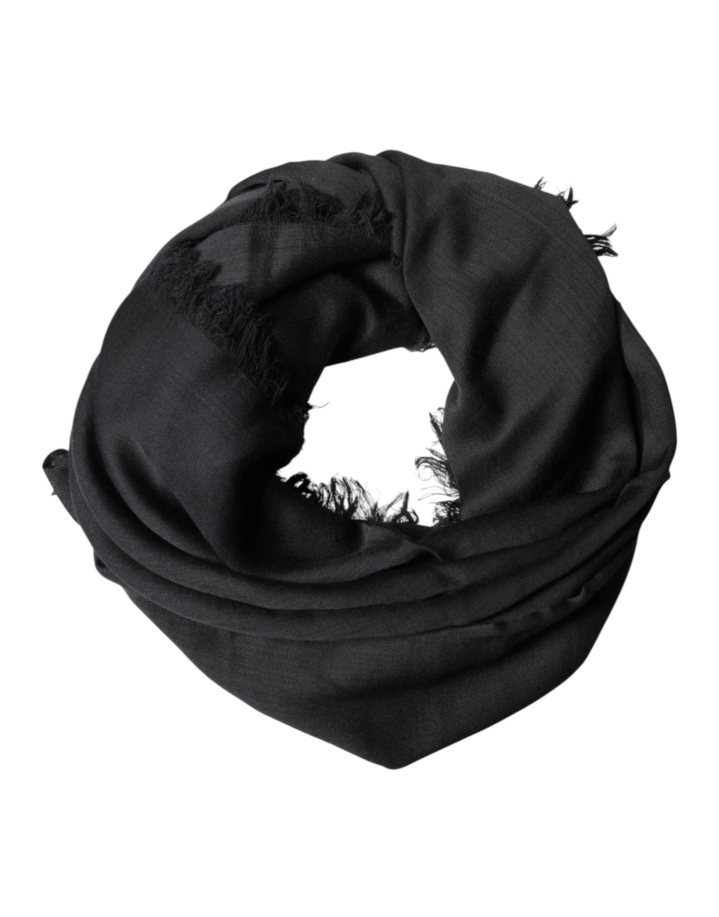 Dolce & Gabbana Black Lace Stole Neck Wrap Shawl Scarf