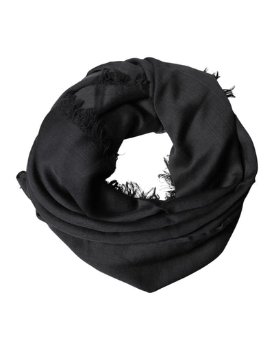 Dolce & Gabbana Black Lace Stole Neck Wrap Shawl Scarf