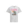 Ganni White Cotton T-Shirt