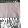 Dolce & Gabbana Gray Patterned Fringes Neck Foulard Scarf