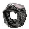 Dolce & Gabbana Gray Patterned Fringes Neck Foulard Scarf