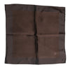 Dolce & Gabbana Brown Logo Silk Square Handkerchief Scarf