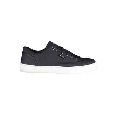 Gas Blue Polyurethane Men Sneaker