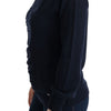 Costume National Blue V-Neck Lightweight Jumper Sweater