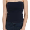 Costume National Strapless Zipper Back Tube Top Blouse