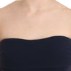 Costume National Strapless Zipper Back Tube Top Blouse