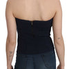 Costume National Strapless Zipper Back Tube Top Blouse