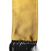 Dolce & Gabbana Yellow Silk Fringes Neck Wrap Foulard Scarf