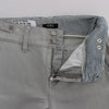 Costume National Pants Gray Cotton Blend Super Slim Fit Jeans