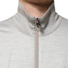 Dolce & Gabbana Light Gray Cotton Zipped Cardigan Sweater