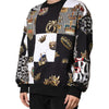Dolce & Gabbana Multicolor Crown Print Sweatshirt Sweater