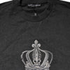 Dolce & Gabbana Gray Crown Crew Neck Men Sweatshirt Sweater