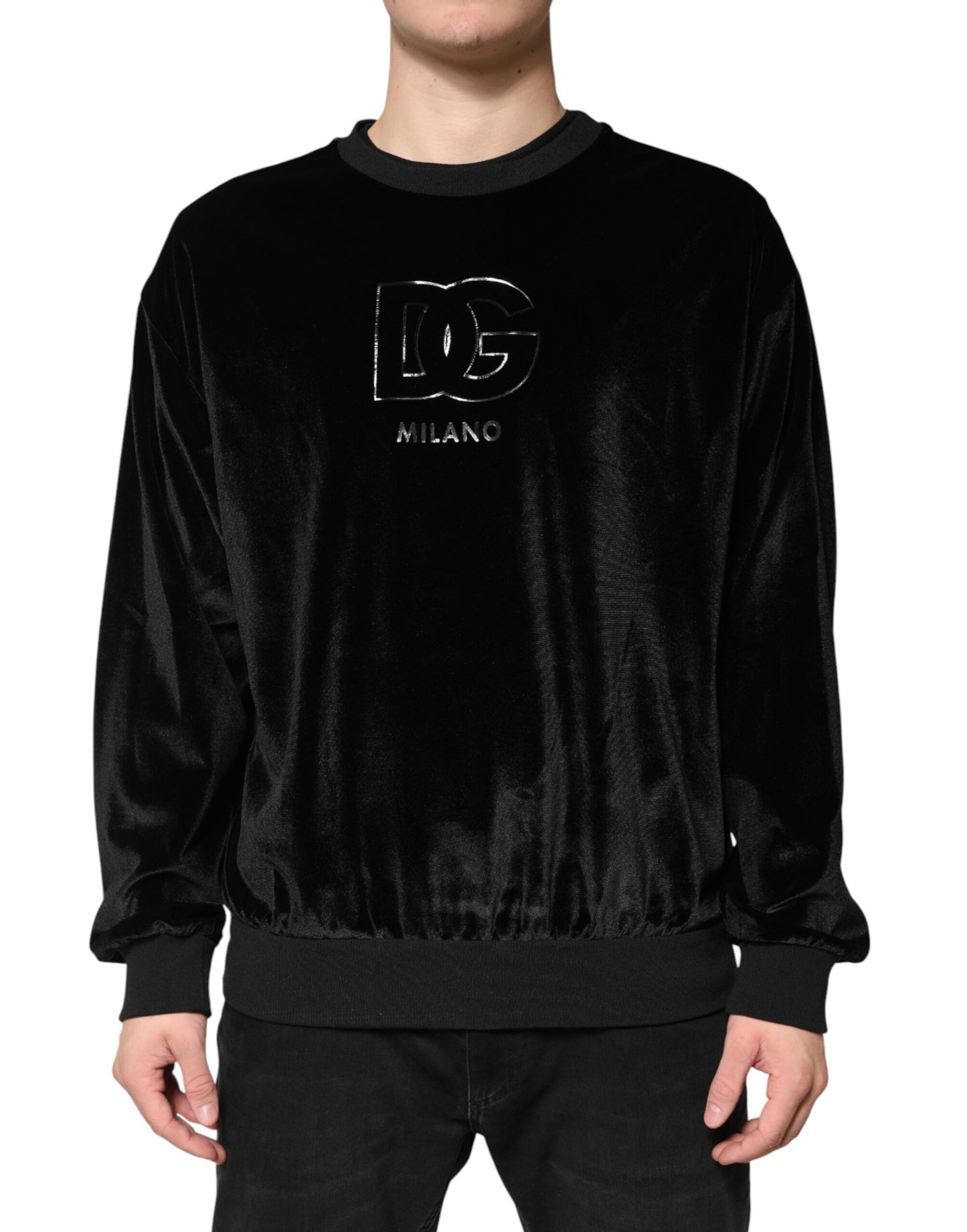 Dolce & Gabbana Black DG Logo Crew Neck Sweatshirt Sweater