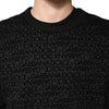 Dolce & Gabbana Black Monogram Crew Neck Sweatshirt Sweater