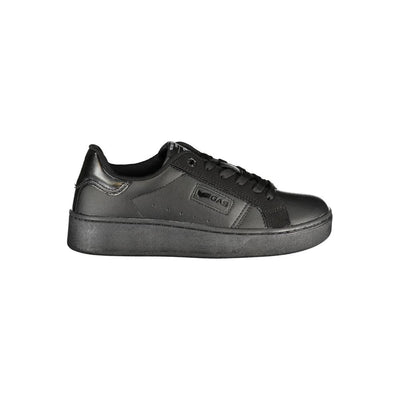 Gas Black Polyurethane Women Sneaker