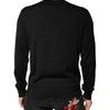 Dolce & Gabbana Black Wool DG Crew Neck Men Pullover Sweater