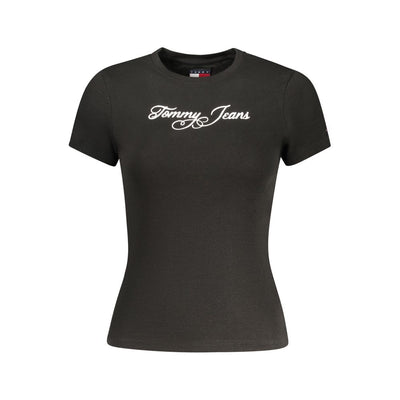 Tommy Hilfiger Black Cotton Women's T-Shirt